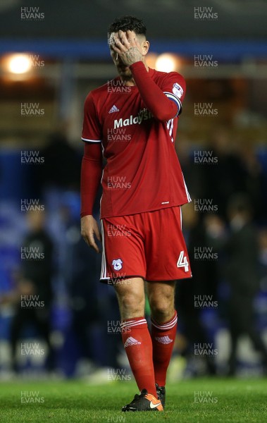 131017 - Birmingham City v Cardiff City - SkyBet Championship - Dejected Sean Morrison of Cardiff City