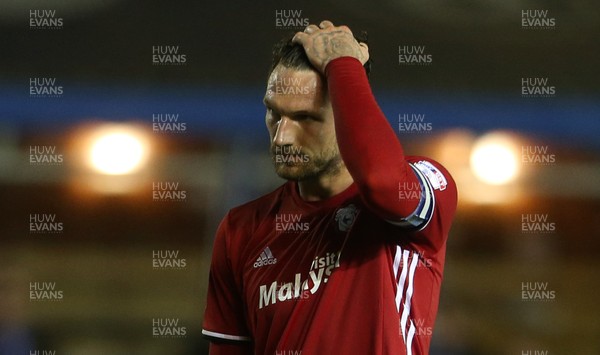 131017 - Birmingham City v Cardiff City - SkyBet Championship - Dejected Sean Morrison of Cardiff City at full time