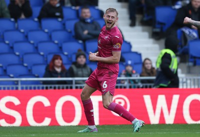 130124 - Birmingham City v Swansea City, EFL Sky Bet Championship - Harry Darling of Swansea City celebrates after scoring goal