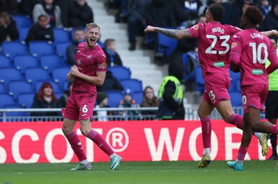 130124 - Birmingham City v Swansea City, EFL Sky Bet Championship - Harry Darling of Swansea City celebrates after scoring goal