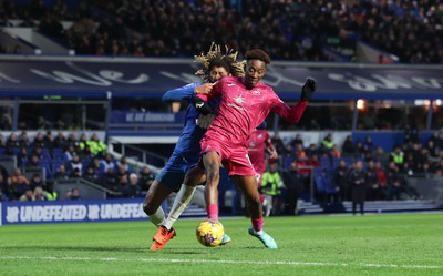 130124 - Birmingham City v Swansea City, EFL Sky Bet Championship - Jamal Lowe of Swansea City scores Swansea’s second goal