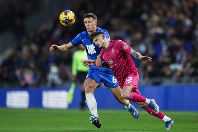 130124 - Birmingham City v Swansea City, EFL Sky Bet Championship - Jamie Paterson of Swansea City takes on Keshi Anderson of Birmingham City