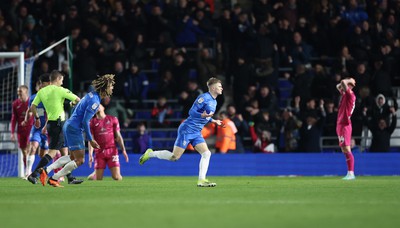 130124 - Birmingham City v Swansea City, EFL Sky Bet Championship -  Jordan James of Birmingham City celebrates after scoring in added time