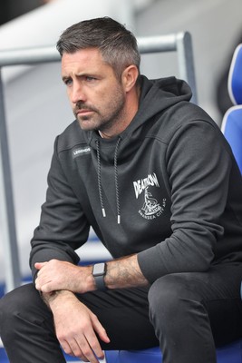 200925 - Birmingham City v Swansea City - Sky Bet Championship - Swansea manager Alan Sheehan in dugout before the match