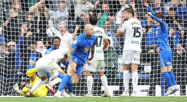 200925 - Birmingham City v Swansea City - Sky Bet Championship - Lyndon Dykes of Birmingham celebrates scoring the only goal of the match in added time