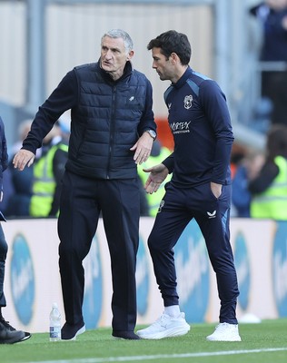 101026 - Blackburn Rovers v Cardiff City - Sky Bet Championship - Blackburn Manager Tony Mowbray and Cardiff Manager Brian Barry-Murphy at the end of the match
