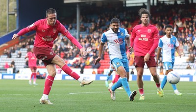 101026 - Blackburn Rovers v Cardiff City - Sky Bet Championship - Jack Moylan of Cardiff tries a shot on goal