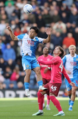 101026 - Blackburn Rovers v Cardiff City - Sky Bet Championship - Cian Ashford of Cardiff and Yuki Ohashi of Blackburn