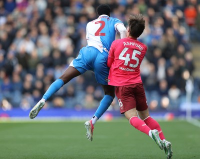 101026 - Blackburn Rovers v Cardiff City - Sky Bet Championship - Cian Ashford of Cardiff and Ryan Alebiosu of Blackburn