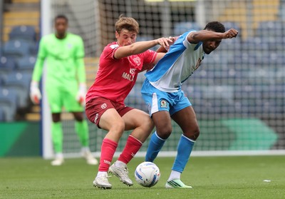 101026 - Blackburn Rovers v Cardiff City - Sky Bet Championship - Dylan Lawlor of Cardiff and Kristi Montgomery of Blackburn