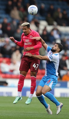 101026 - Blackburn Rovers v Cardiff City - Sky Bet Championship - Callum Robinson of Cardiff and Sam Morsy of Blackburn