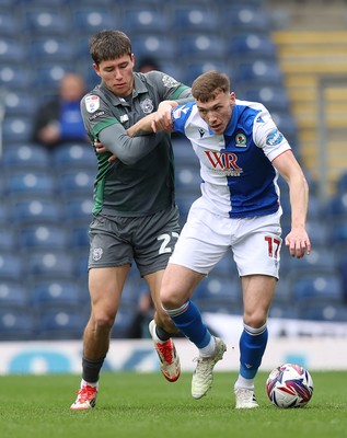 150325 - Blackburn Rovers v Cardiff City - Sky Bet Championship - Rubin Colwill of Cardiff and Hayden Carter of Blackburn