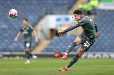 150325 - Blackburn Rovers v Cardiff City - Sky Bet Championship - Yousef Saleh of Cardiff tries a shot on goal