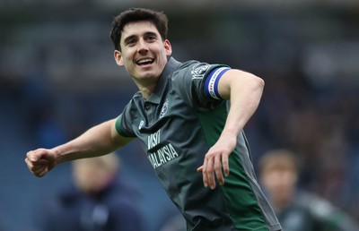 150325 - Blackburn Rovers v Cardiff City - Sky Bet Championship - Callum O'Dowda of Cardiff celebrates at the end of the match