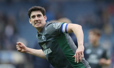 150325 - Blackburn Rovers v Cardiff City - Sky Bet Championship - Callum O'Dowda of Cardiff celebrates at the end of the match