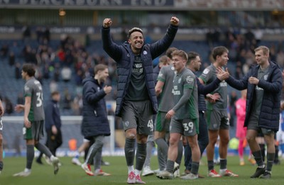 150325 - Blackburn Rovers v Cardiff City - Sky Bet Championship - Callum Robinson of Cardiff celebrates at the end of the match