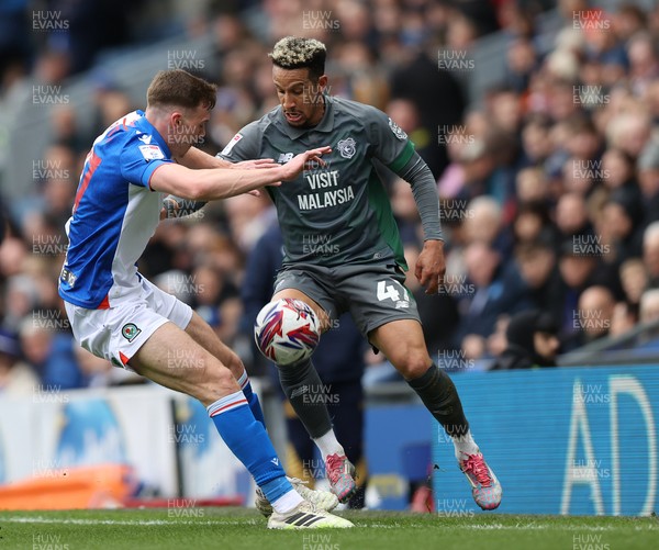 150325 - Blackburn Rovers v Cardiff City - Sky Bet Championship - Callum Robinson of Cardiff and Hayden Carter of Blackburn