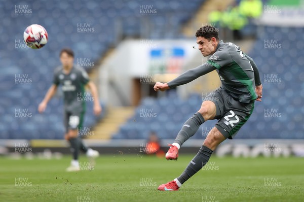 150325 - Blackburn Rovers v Cardiff City - Sky Bet Championship - Yousef Saleh of Cardiff tries a shot on goal