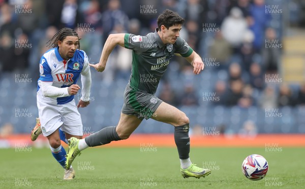 150325 - Blackburn Rovers v Cardiff City - Sky Bet Championship - Callum O'Dowda of Cardiff and Tyrhys Dolan of Blackburn