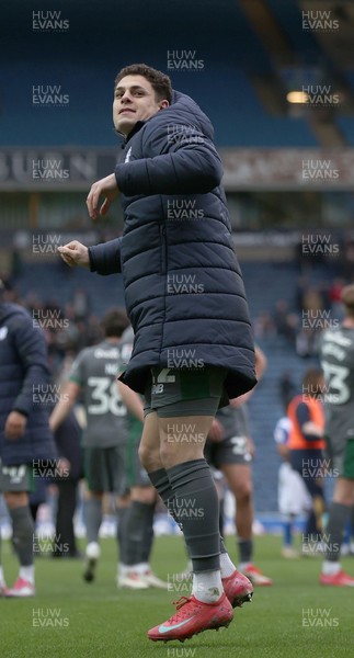 150325 - Blackburn Rovers v Cardiff City - Sky Bet Championship - Yousef Saleh of Cardiff celebrates at the end of the match