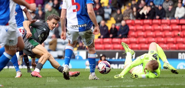 150325 - Blackburn Rovers v Cardiff City - Sky Bet Championship - Will Alves of Cardiff shot is saved by Goalkeeper Ainsley Pears of Blackburn