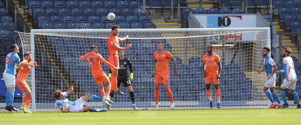 240819 - Blackburn Rovers v Cardiff City - Sky Bet Championship -  Sean Morrison of Cardiff heads away a threat on goal