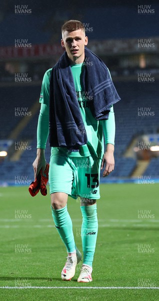 270923 - Blackburn Rovers v Cardiff City - Carabao Cup Third Round - A dejected Goalkeeper Alex Runarsson of Cardiff applauds the Cardiff fans at the end of the match