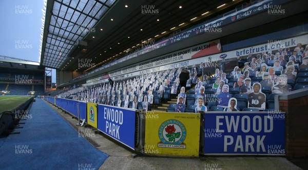 090321 - Blackburn Rovers v Swansea City - Sky Bet Championship - cut out fans at Ewood park