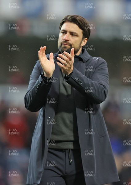 180223 - Blackburn Rovers v Swansea City - Sky Bet Championship - Head Coach Russell Martin  of Swansea applauds the fans at the end of the match