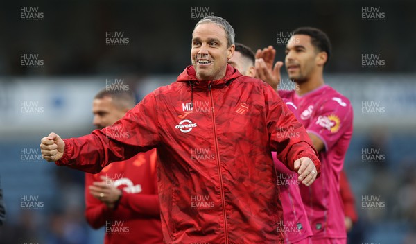 281023 - Blackburn Rovers v Swansea City - Sky Bet Championship - Head Coach Michael Duff of Swansea applauds the fans at the end of the match