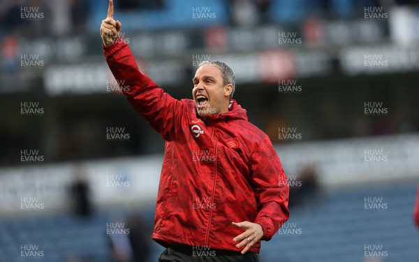 281023 - Blackburn Rovers v Swansea City - Sky Bet Championship - Head Coach Michael Duff of Swansea applauds the fans at the end of the match