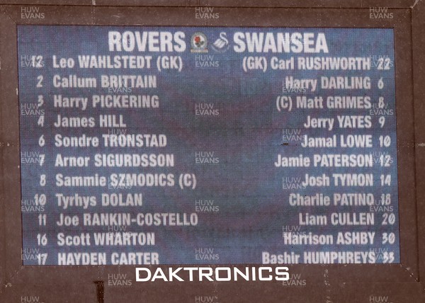 281023 - Blackburn Rovers v Swansea City - Sky Bet Championship - Big screen showing the teams
