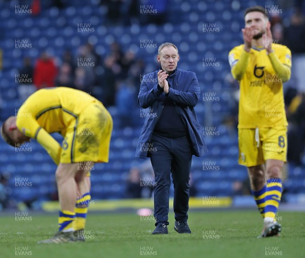 290220 - Blackburn Rovers v Swansea City - Sky Bet Championship - Manager Steve Cooper of Swansea applauds the fans at the end of the match 