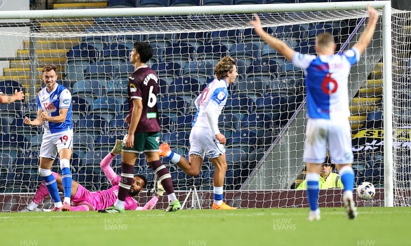 300925 - Blackburn Rovers v Swansea City - Sky Bet Championship - Todd Cantwell of Blackburn scores the 1st goal [center]