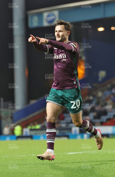 300925 - Blackburn Rovers v Swansea City - Sky Bet Championship - Liam Cullen of Swansea cele on his goal in the 2nd half