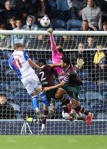 300925 - Blackburn Rovers v Swansea City - Sky Bet Championship - Great save from Goalkeeper Lawrence Vigouroux of Swansea