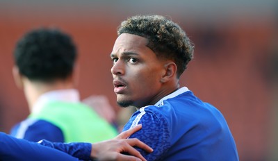 081125 - Blackpool v Cardiff City - Sky Bet League 1 - Omari Kellyman of Cardiff