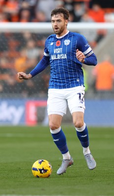 081125 - Blackpool v Cardiff City - Sky Bet League 1 - Calum Chambers of Cardiff