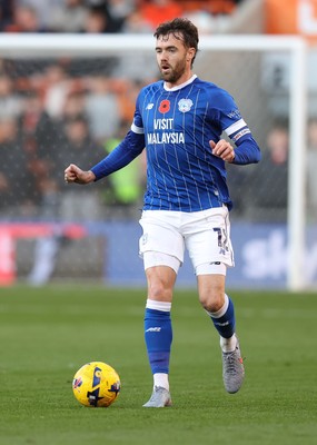 081125 - Blackpool v Cardiff City - Sky Bet League 1 - Calum Chambers of Cardiff