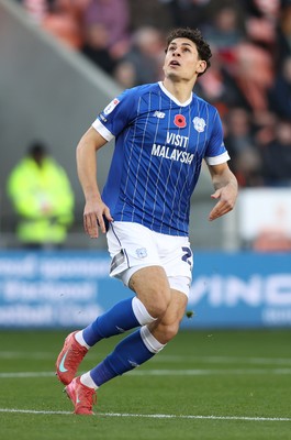 081125 - Blackpool v Cardiff City - Sky Bet League 1 - Yousef Saleh of Cardiff