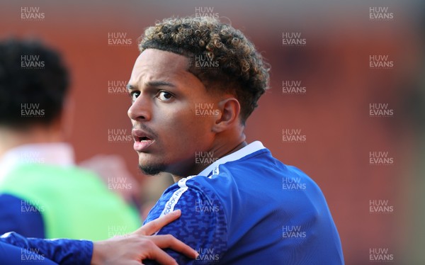 081125 - Blackpool v Cardiff City - Sky Bet League 1 - Yousef Saleh of Cardiff