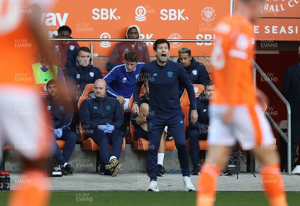 081125 - Blackpool v Cardiff City - Sky Bet League 1 - Manager Brian Barry-Murphy of Cardiff shows agitation 