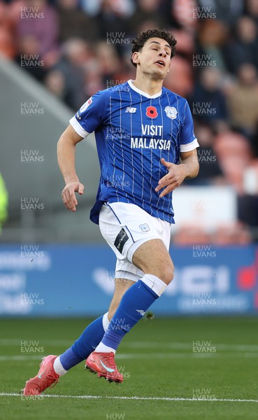 081125 - Blackpool v Cardiff City - Sky Bet League 1 - Yousef Saleh of Cardiff