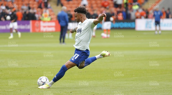 140821 - Blackpool v Cardiff City - Sky Bet Championship - Josh Murphy of Cardiff during the warm up