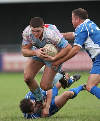 10.08.08 -  Blackwood Bulldogs v Valley Cougars, Welsh Rugby League Premier Conference Grand Final 2008. Cougars Ross Coombes is brought down 