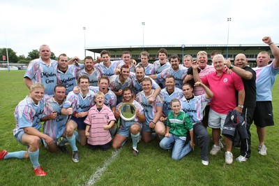 10.08.08 -  Blackwood Bulldogs v Valley Cougars, Welsh Rugby League Premier Conference Grand Final 2008. The Valley Cougars celebrate after winning the 2008 Grand Final 