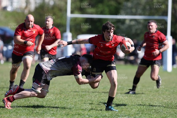 250426 - Blaina v Bedlinog - Admiral National League 1 East - Regan Watkins of Blaina RFC makes a break