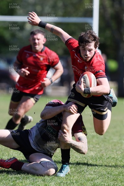 250426 - Blaina v Bedlinog - Admiral National League 1 East - Regan Watkins of Blaina RFC makes a break