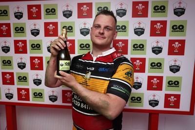 120426 - Blaina v Abercrave - Mens Division One Cup Final - Player of the match Jon Hapgood of Abercrave