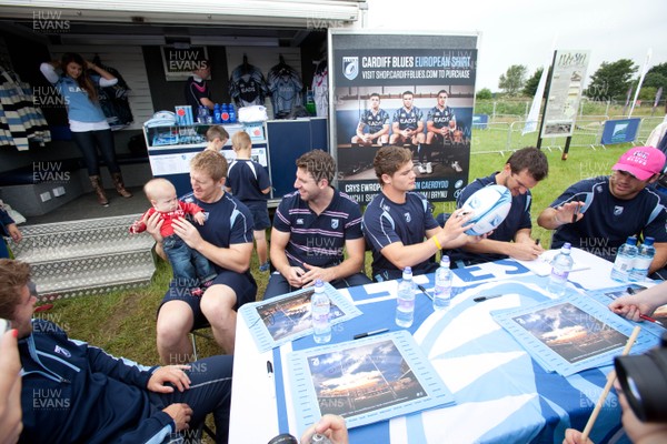 090812 - Cardiff Blues players meet fans at the Eisteddfod in the Vale of Glamorgan